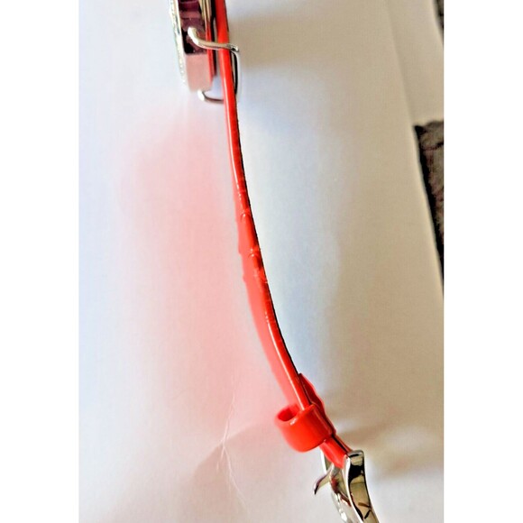 Betsey‎ Johnson Big Face Women's Watch Silver Color Pink Patent Leather - Picture 9 of 10